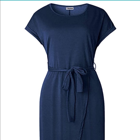 Navy blue high low dress - Picture 5 of 8